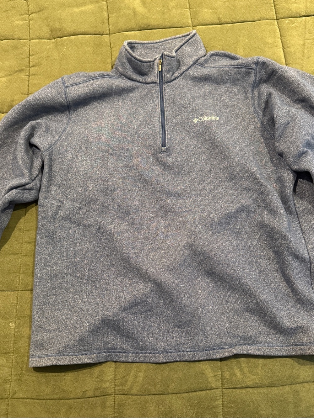 Columbia Men's Heathered Navy Quarter-Zip Pullover